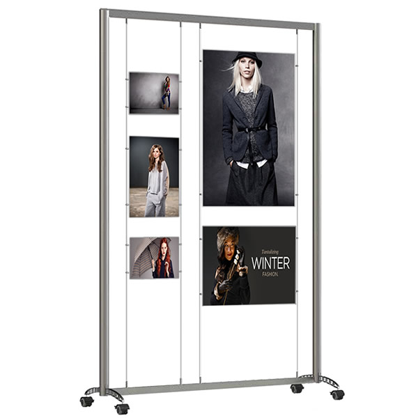 Eclipse Freestanding Cable Poster Display with 21 Pre-Configured Display Options